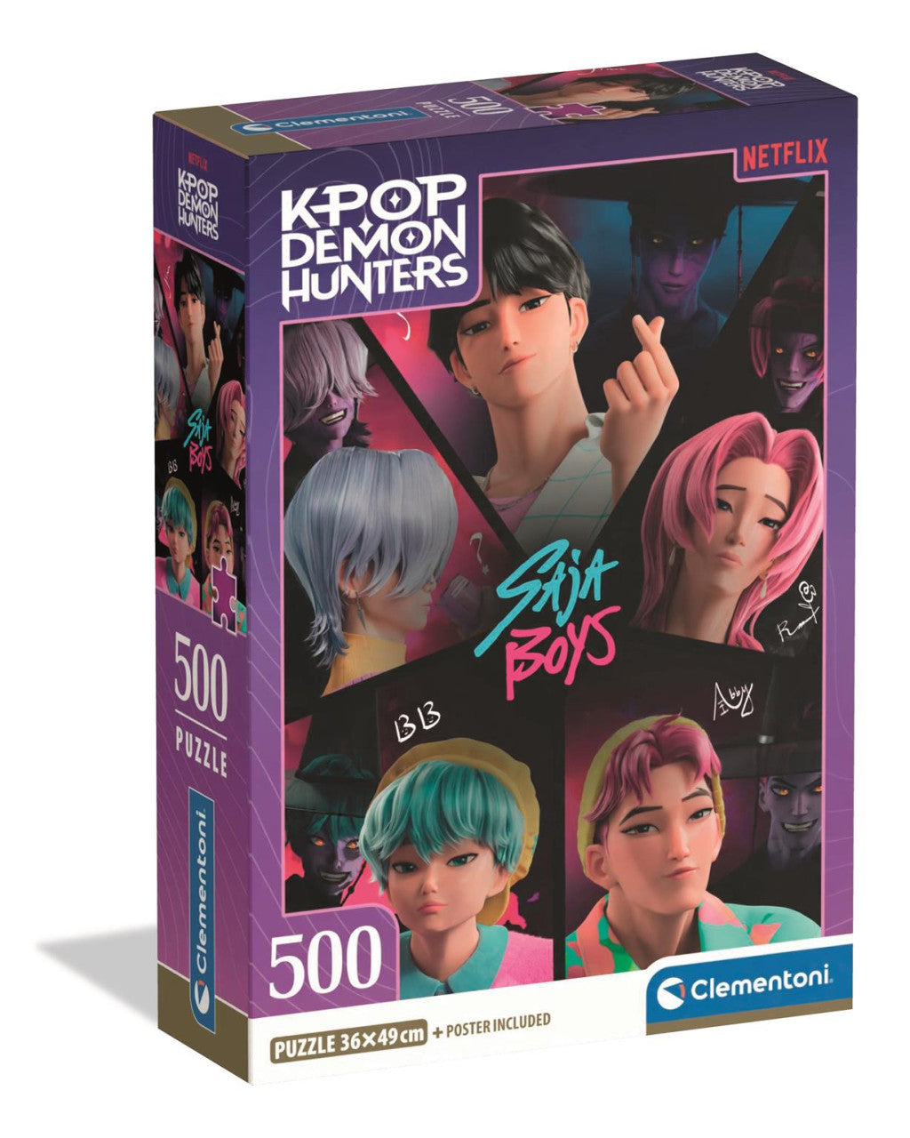 K-pop Demon Hunters Saja Boys 500-teiliges Compact Puzzle Clementoni