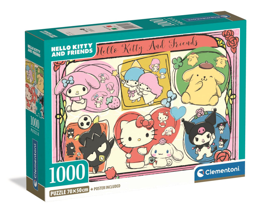 Hello Kitty Friends Forever Forever Friends 1000-teiliges Compact-Puzzle Clementoni