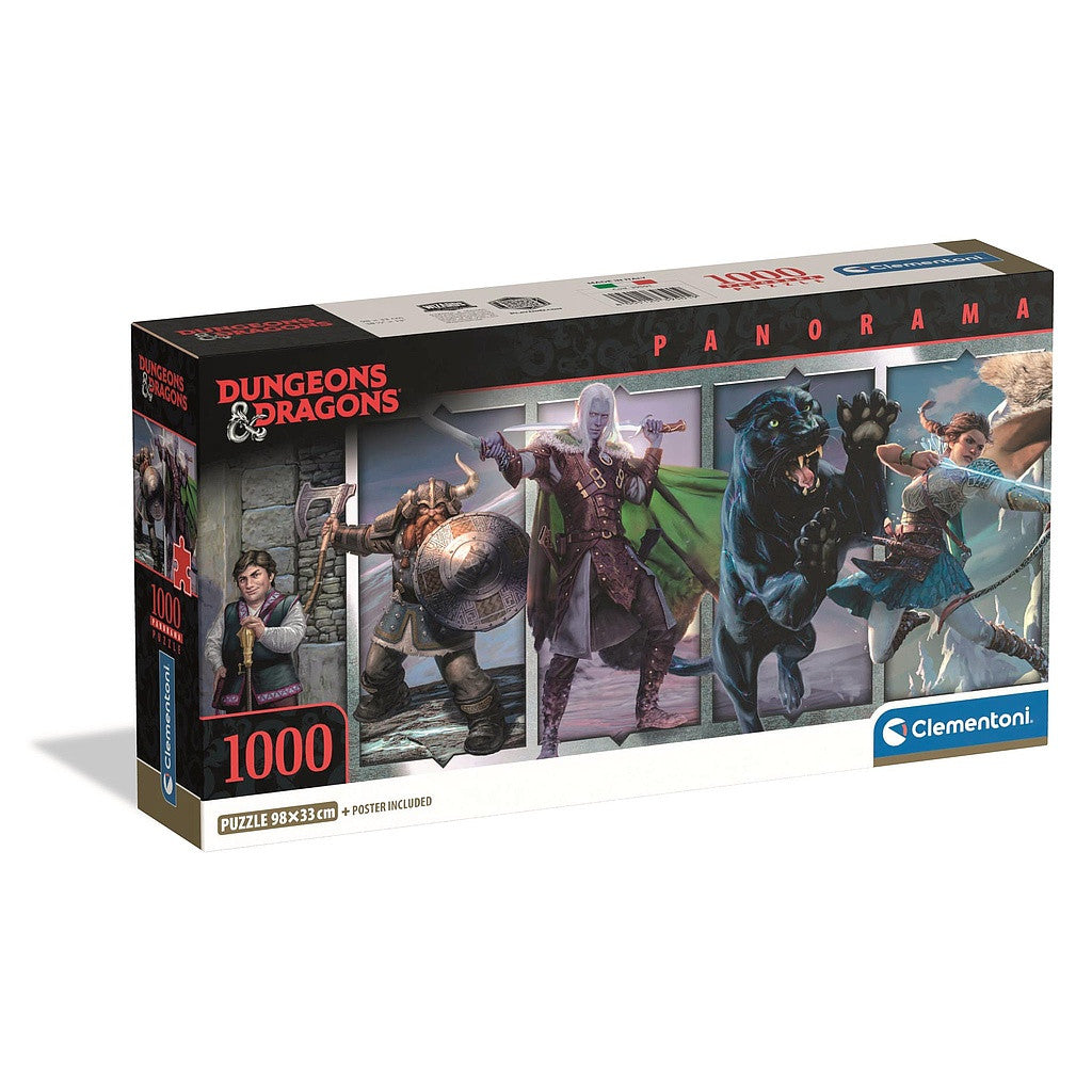 Dungeons & Dragons 1000-teiliges Panorama Compact Puzzle Clementoni