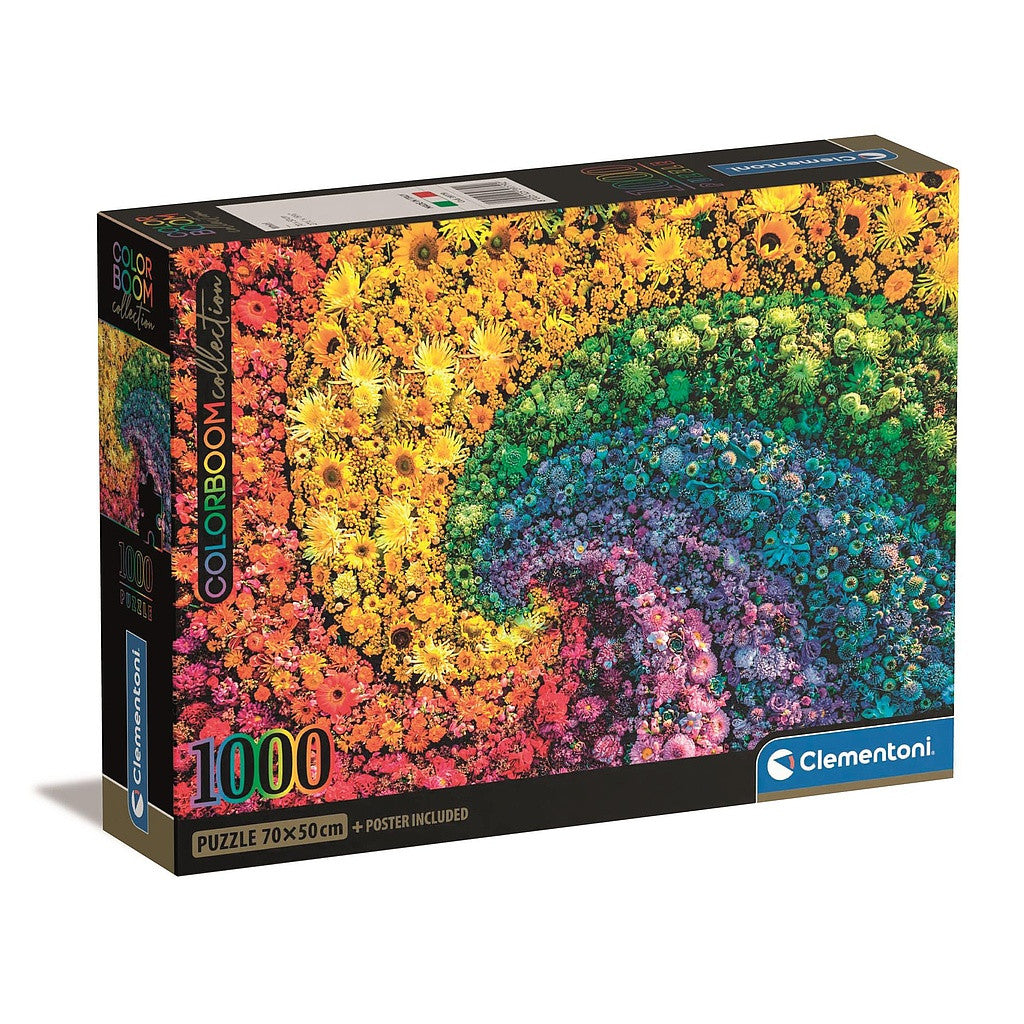 Farbe Whirl Blumen 1000-teiliges Compact-Puzzle Clementoni