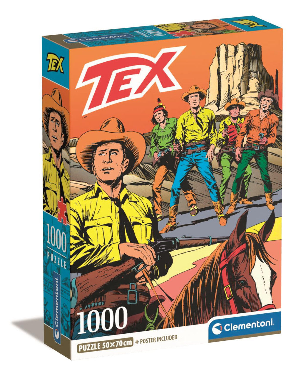 Anime Ride Tex Willer 1000-teiliges Compact Puzzle Clementoni