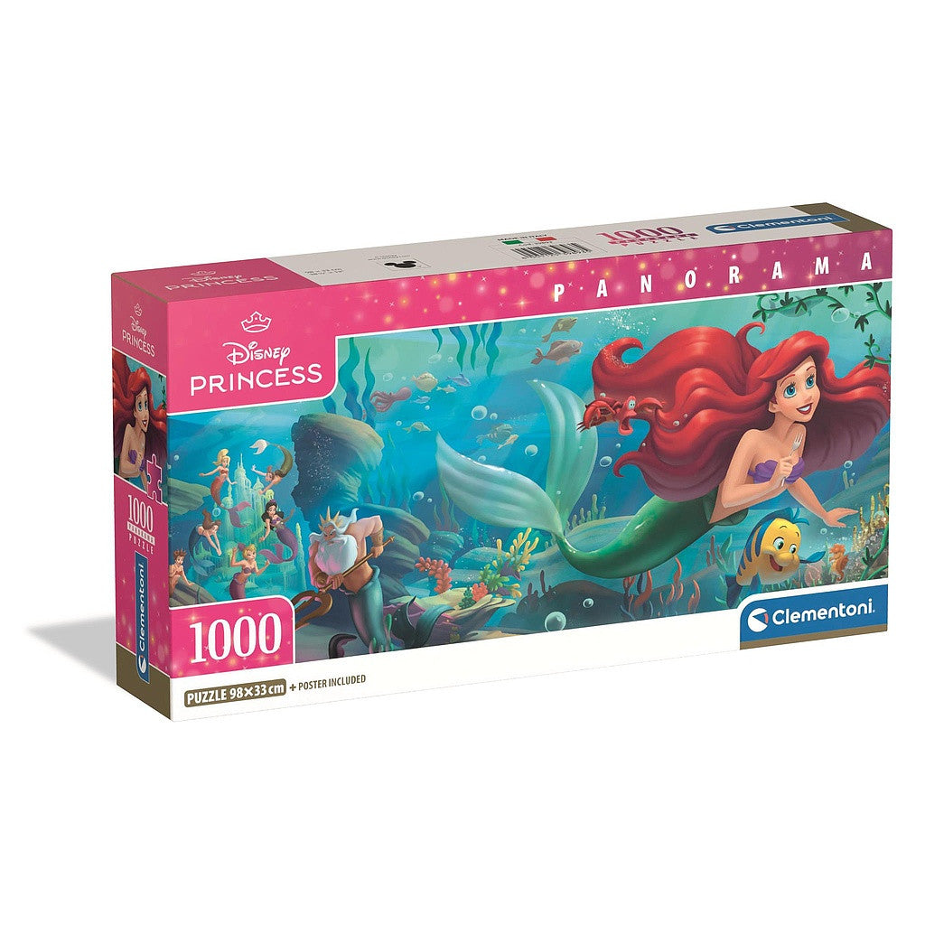 Disney Prinzessin Ariel Panorama Kompakt-Puzzle Clementoni 1000-teilig
