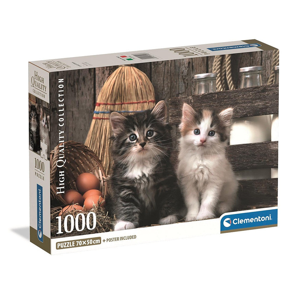 Katze Lovely 1000-teiliges Compact Puzzle Clementoni