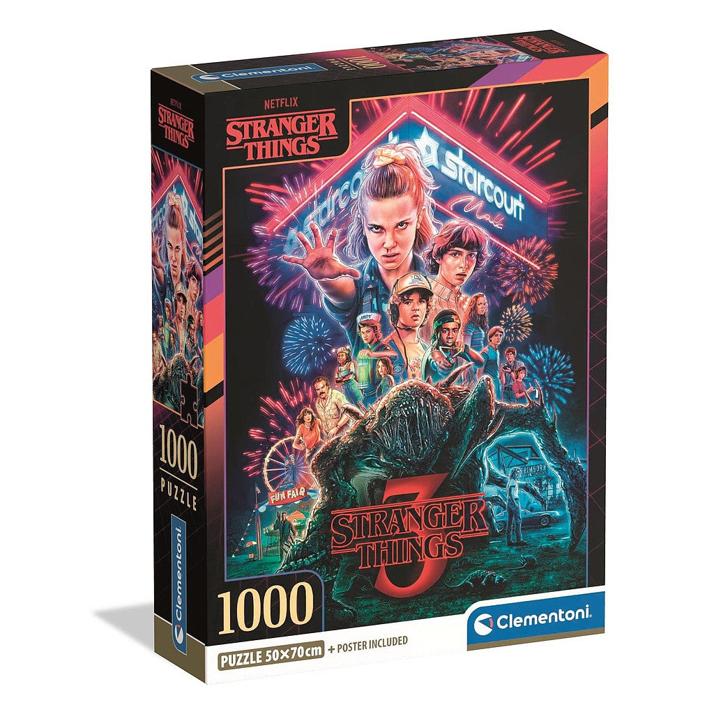 Stranger Things Starcourt Mall Clementoni Compact Puzzle mit 1000 Teilen