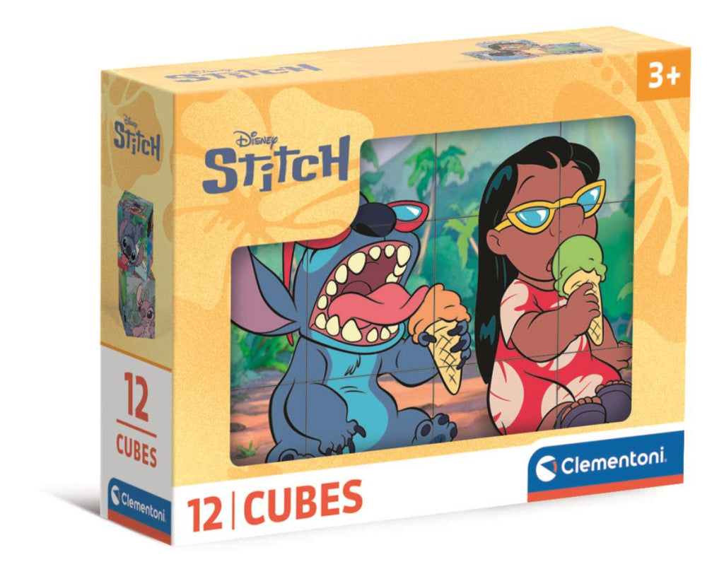 Disney Lilo und Stitch Funny Day 12 Stück Märchenwürfel Clementoni