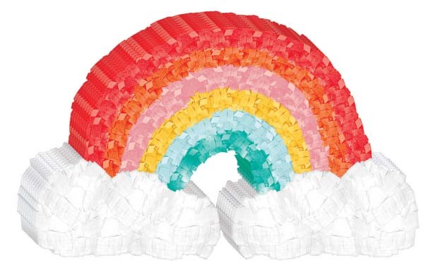 Regenbogen Retro Rainbow Mini-Dekoration 19 cm