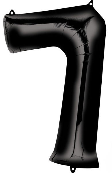 Nummer Riesen-Nummer-7-Folienballon, Schwarz 88*55 cm
