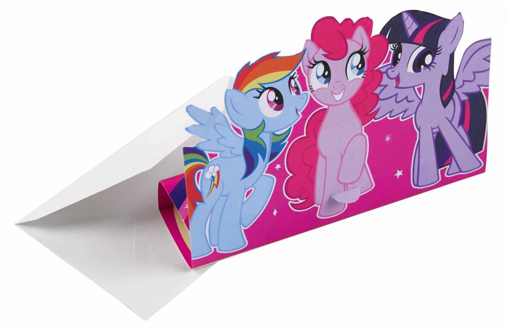 My Little Pony Rainbow Sparkle Party-Einladung 8 Stk.