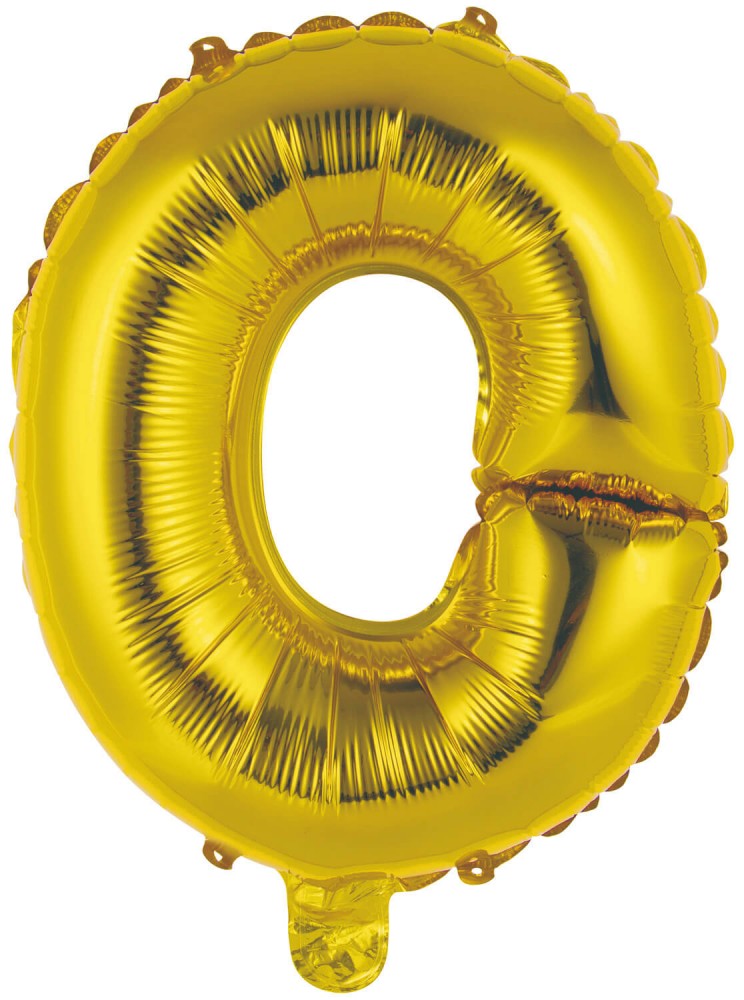 Briefe Gold Goldenes O Folienballon 45 cm