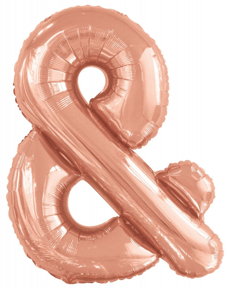 Briefe Rose Gold Bunt & Buchstaben-Folienballon 108 cm