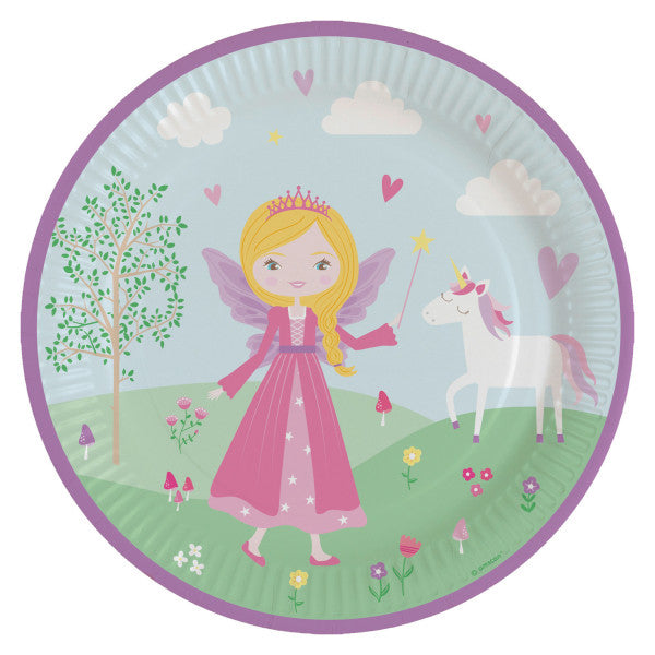 Prinzessin Spell Pappteller 8 Stk 23 cm