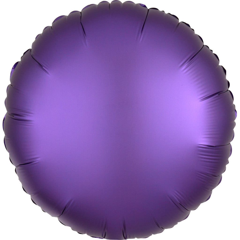 Farbe Silk Lustre Purple Lila runder Folienballon 43 cm