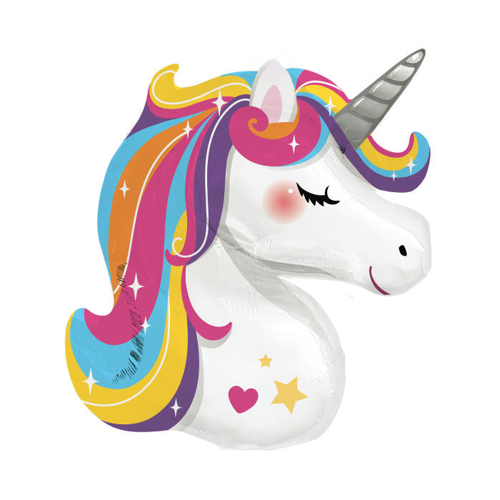 Einhorn Bright Rainbow Folienballon 78 cm