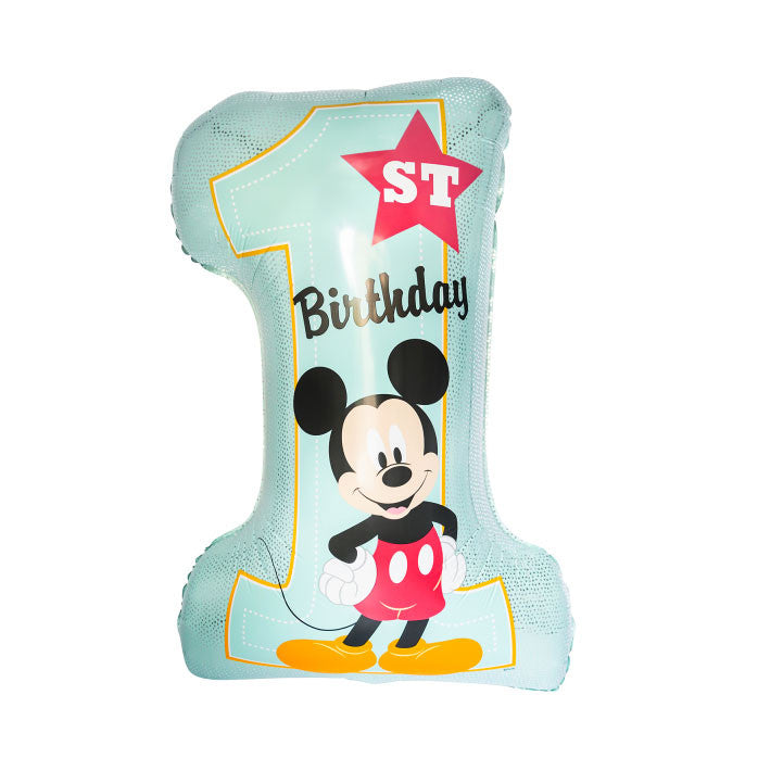 Disney Mickey  Blue Erster Geburtstags-Folienballon 71 cm