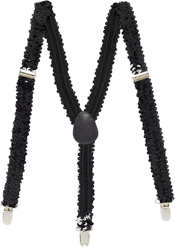 Farbe Black Pailletten Erwachsenenträger, Kostümzubehör