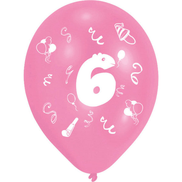 Geburtstag Ribbon Happy Birthday 6 Luftballons, 8-teiliges Set 10 Zoll (25,4cm)