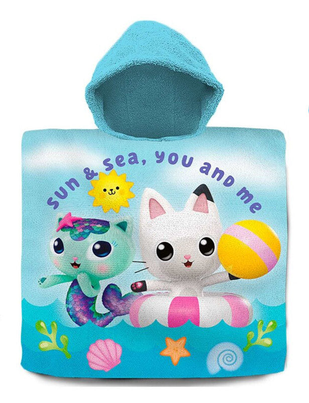 Gabby's Dollhouse Sun and Sea Strandtuch Poncho 60x120 cm