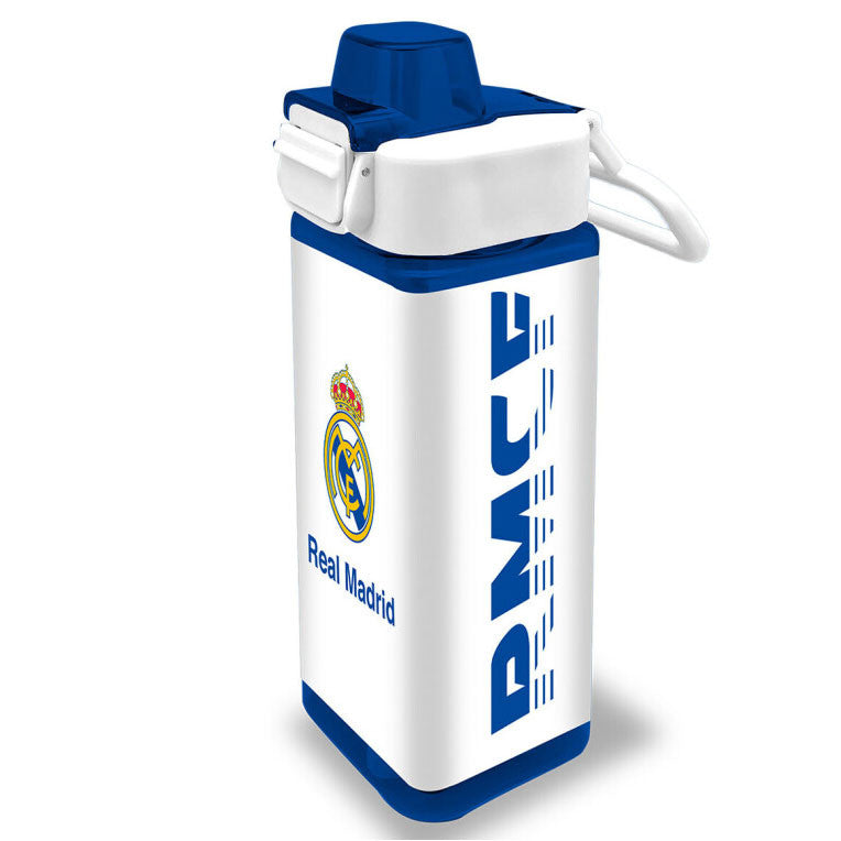Real Madrid Hala quadratische Kunststoff-Trinkhalmflasche 500 ml