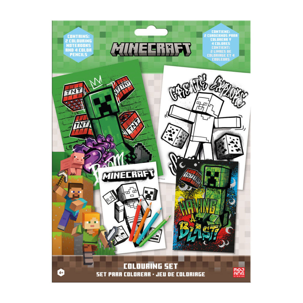 Minecraft Having a Blast Malset mit Aufklebern