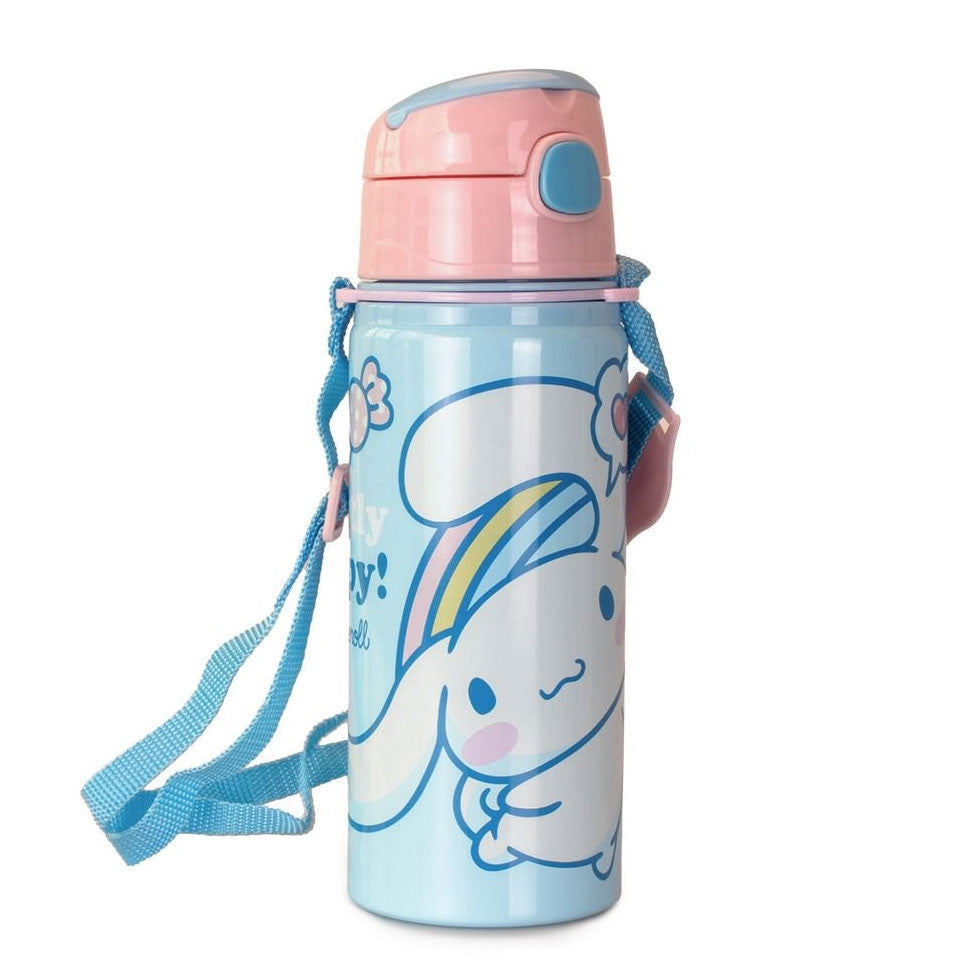 Disney Eiskönigin Cinnamoroll Hello Kitty Aluminium Trinkflasche mit Strohhalm und Haken 600 ml