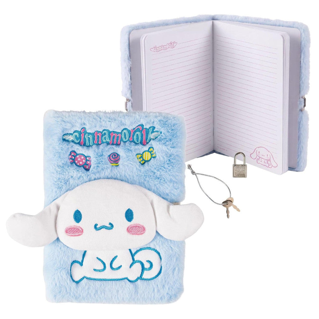 Hello Kitty Cinnamoroll plüss A5 notesz, jegyzetfüzet