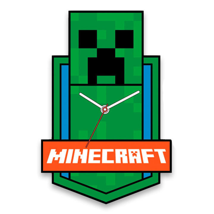 Minecraft Green XL Wanduhr 50 cm