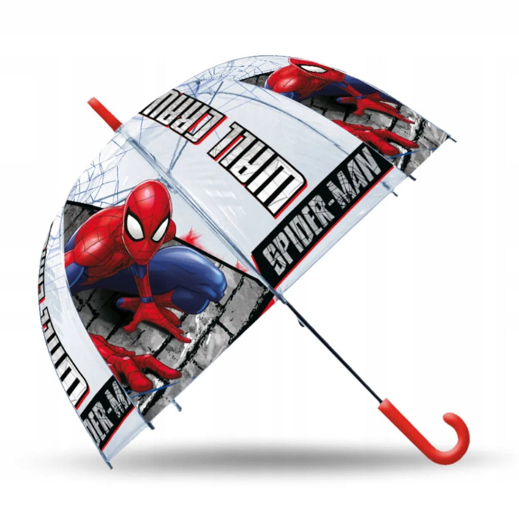Spiderman Wall Crawler Kinder transparenter Regenschirm ∅70 cm
