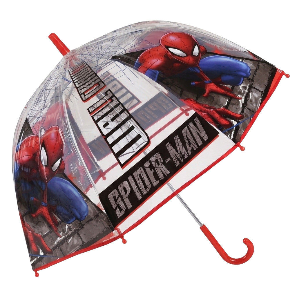 Spiderman Wall Crawler Kinder transparenter Regenschirm ∅70 cm