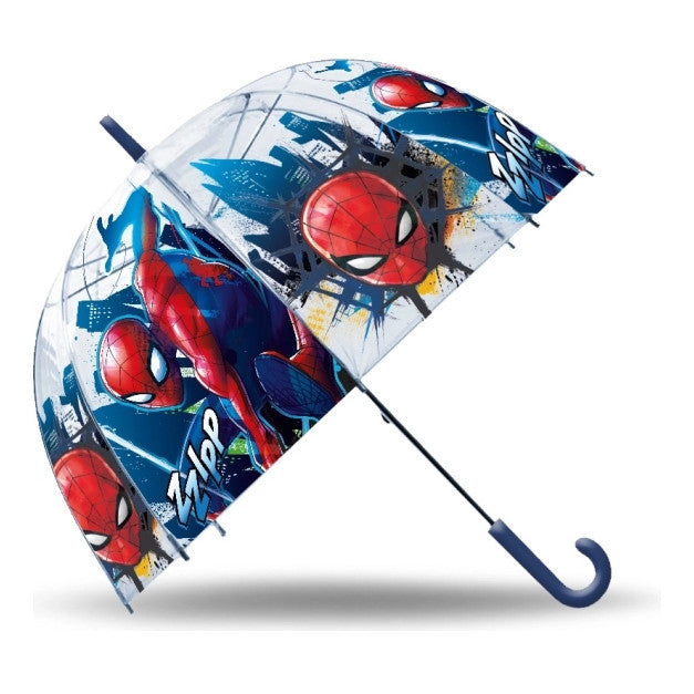 Spiderman City Saver kinder transparenter Regenschirm ∅70 cm