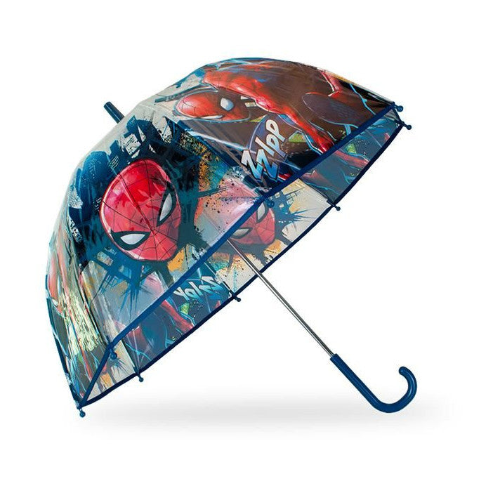 Spiderman City Saver kinder transparenter Regenschirm ∅70 cm