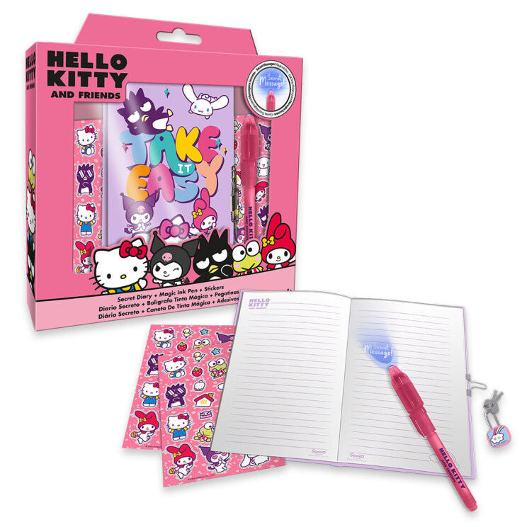 Hello Kitty Friends Tagebuch + Magischer Stift Set