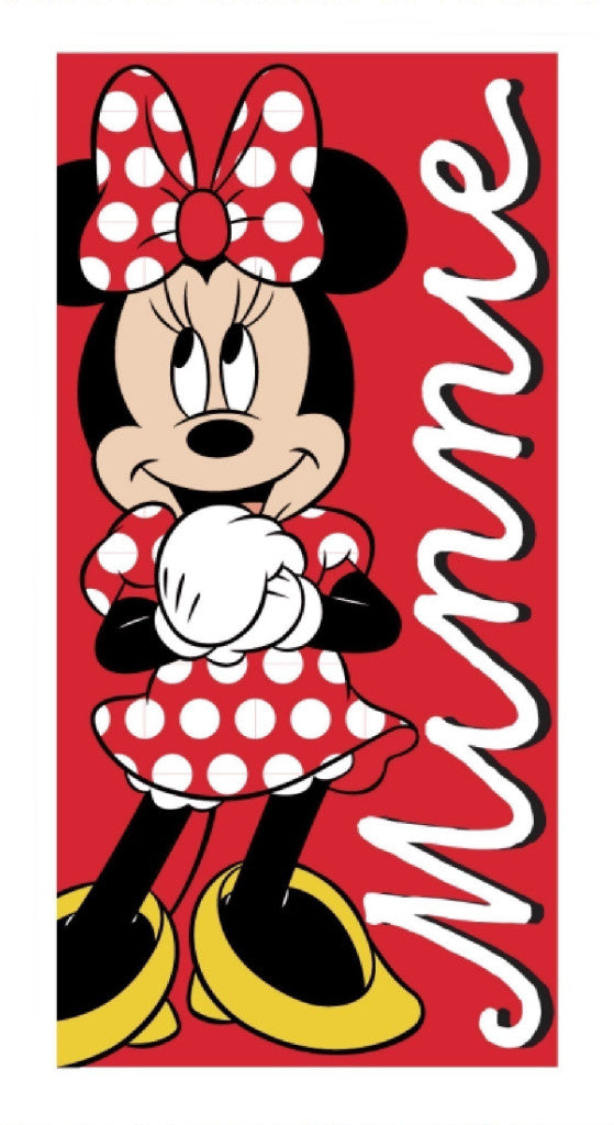 Disney Minnie Polka Love Badetuch, Strandtuch 70x140cm (Schnelltrocknend)