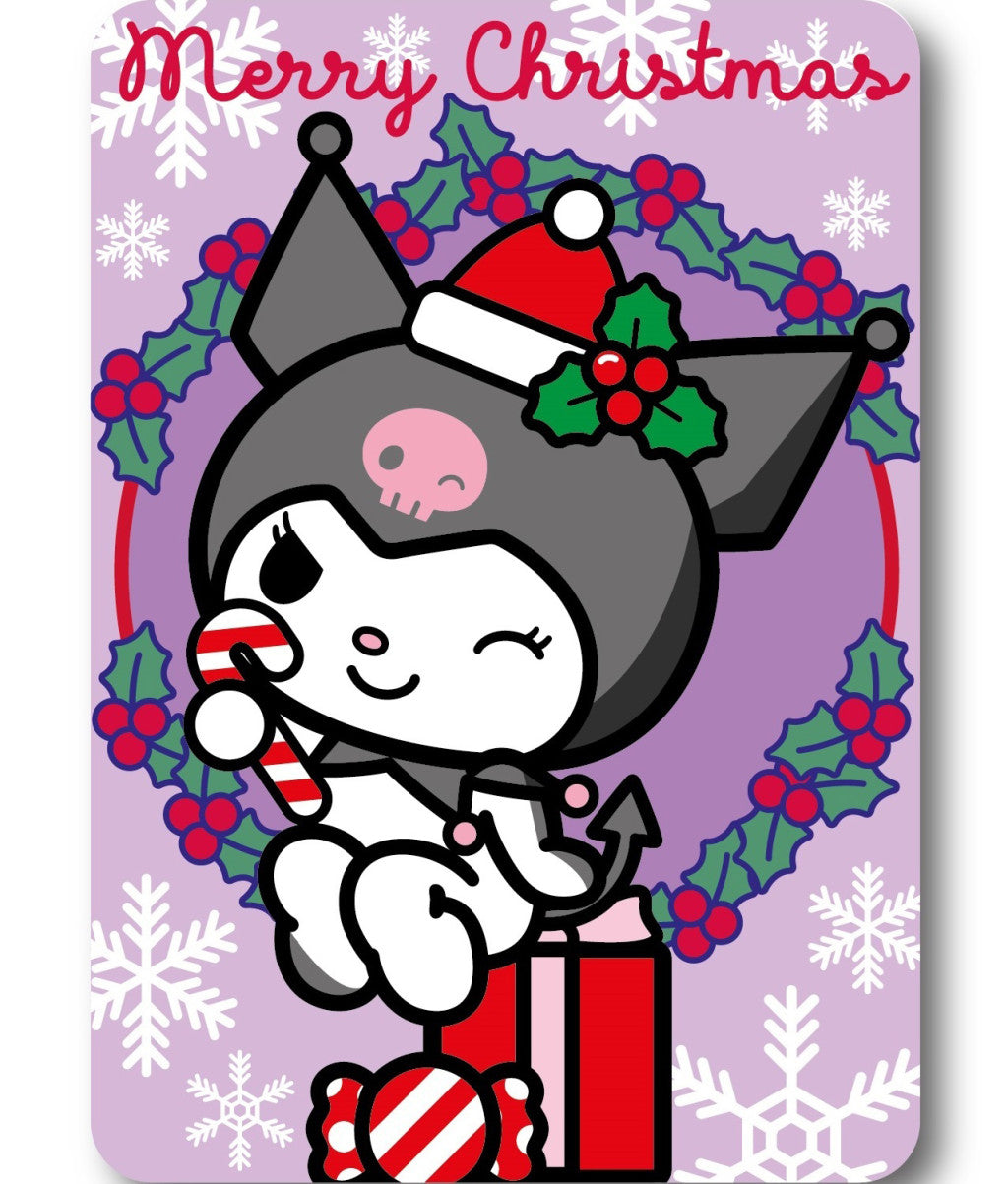 Hello Kitty Kuromi Weihnachts-Fleecedecke 100x140cm