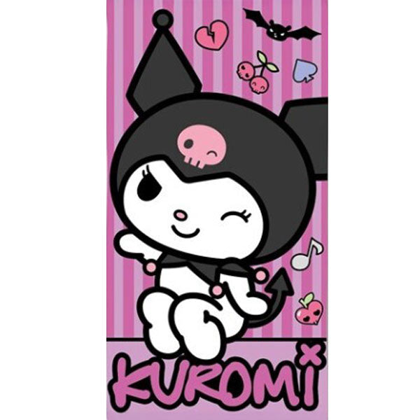 Hello Kitty Punk Kuromi Badetuch, Strandtuch 70x140cm (schnelltrocknend)