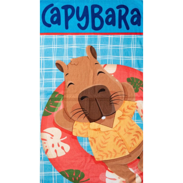 Capybara Float Fun Badetuch, Strandtuch 70x140cm (Fast Dry)