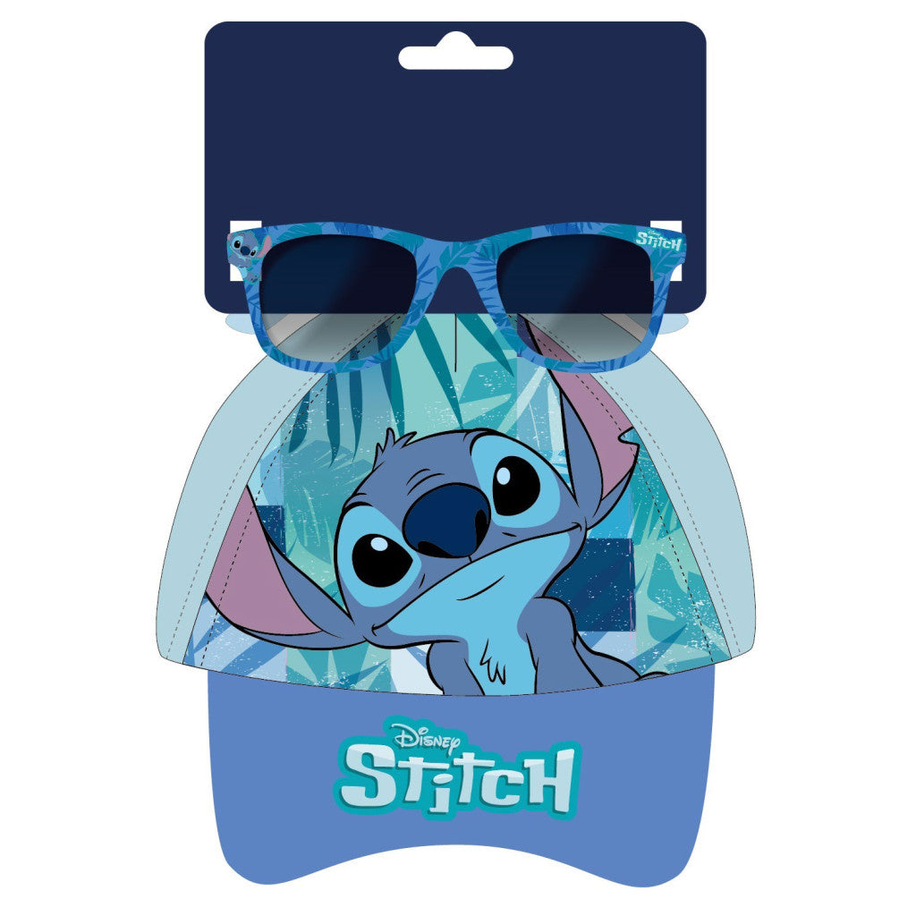 Disney Lilo und Stitch Blue Leaf Sonnenbrille und Baseballkappen-Set
