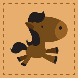 Pferd Braunes Hand- und Gesichtstuch, Handtuch 30x30cm