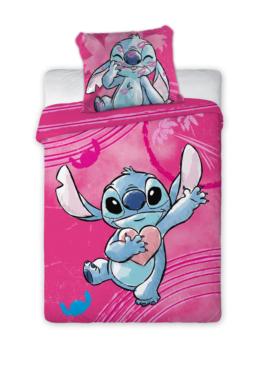 Disney Lilo und Stitch Heartbeat Kinderbettwäsche Set 100×135 cm, 40×60 cm