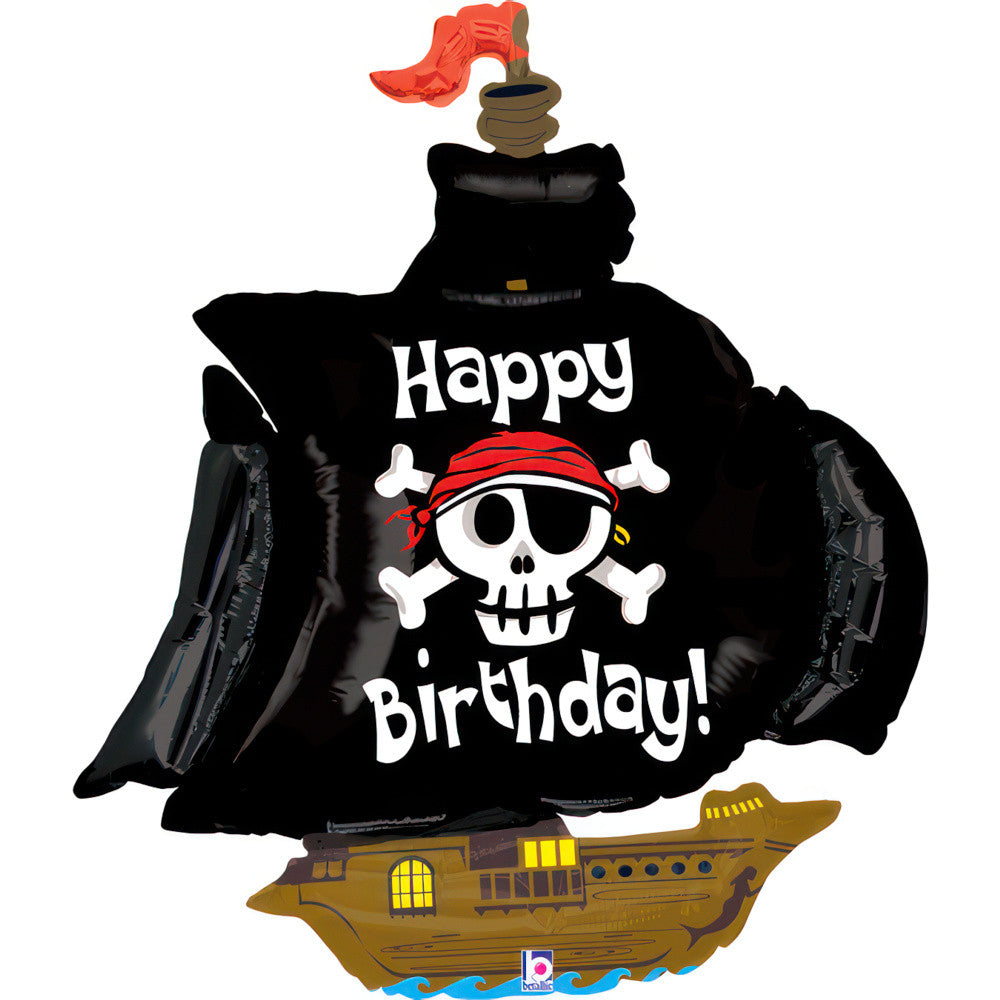 Geburtstag Pirate Ship Happy Birthday Folienballon 117 cm