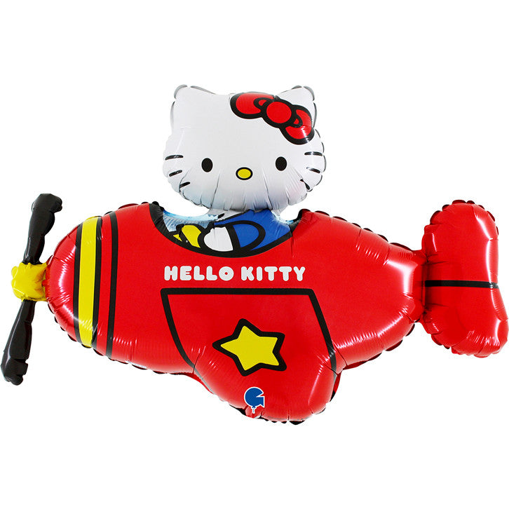 Hello Kitty Airplane Red Folienballon 76 cm