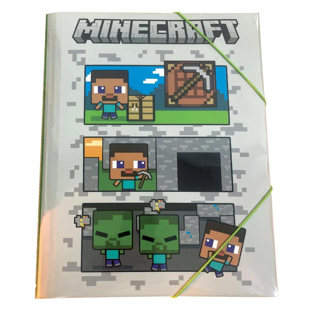 Minecraft Block World A/4 Gummimappe