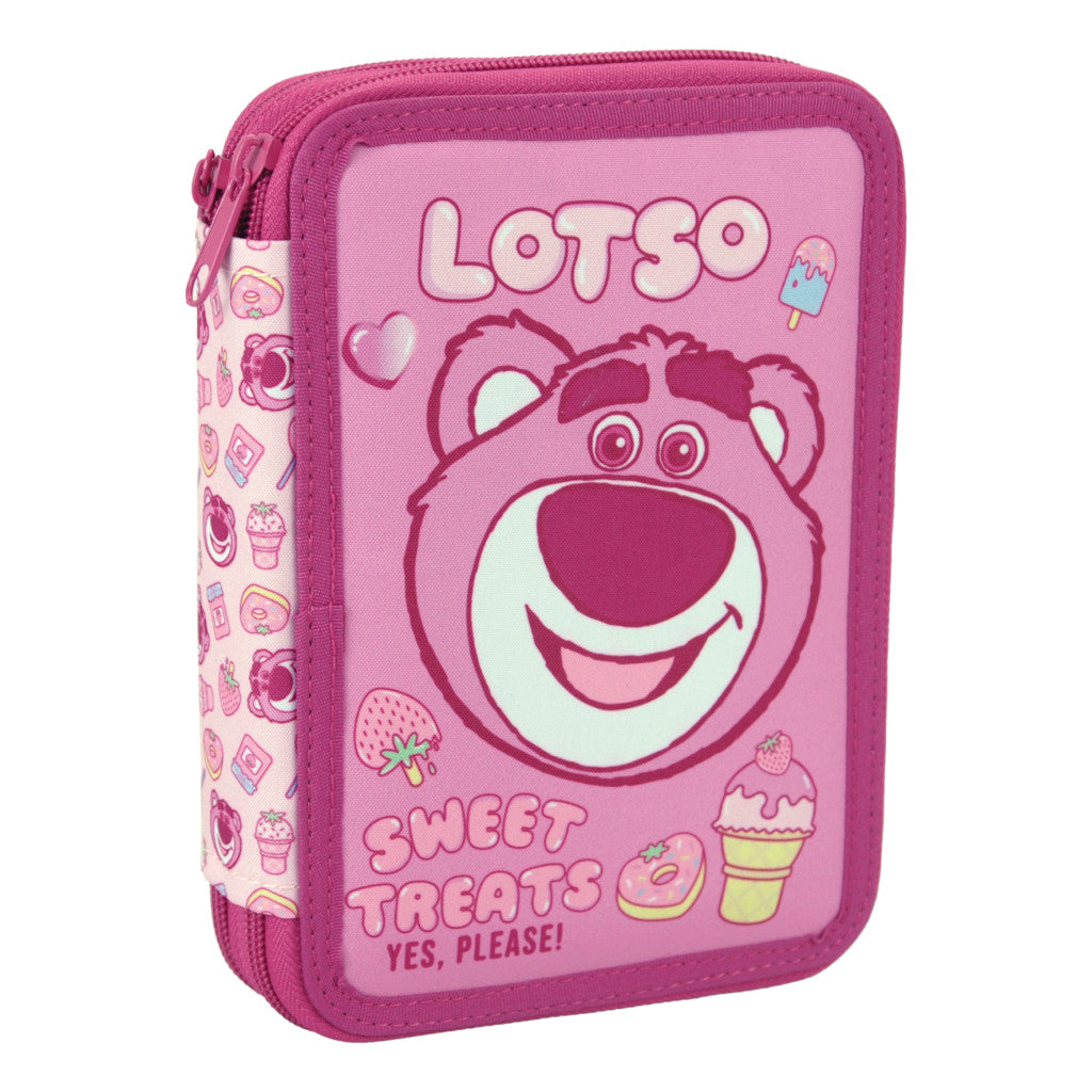 Disney Toy Story Lotso Jam gefülltes 2-stöckiges Federmäppchen