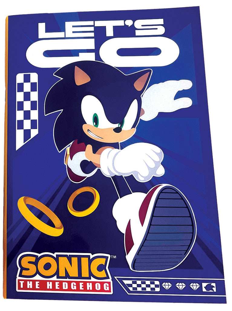 Sonic the Hedgehog Let's Go B/5 liniertes Heft, 40 Blatt