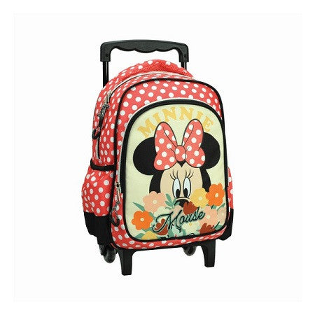 Disney Minnie Floral rollender Kindergartenrucksack, Tasche 30 cm