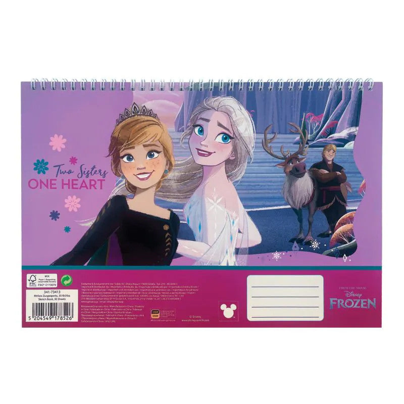 Disney Eiskönigin One Heart A/4 Spiral-Skizzenbuch, 30 Blatt