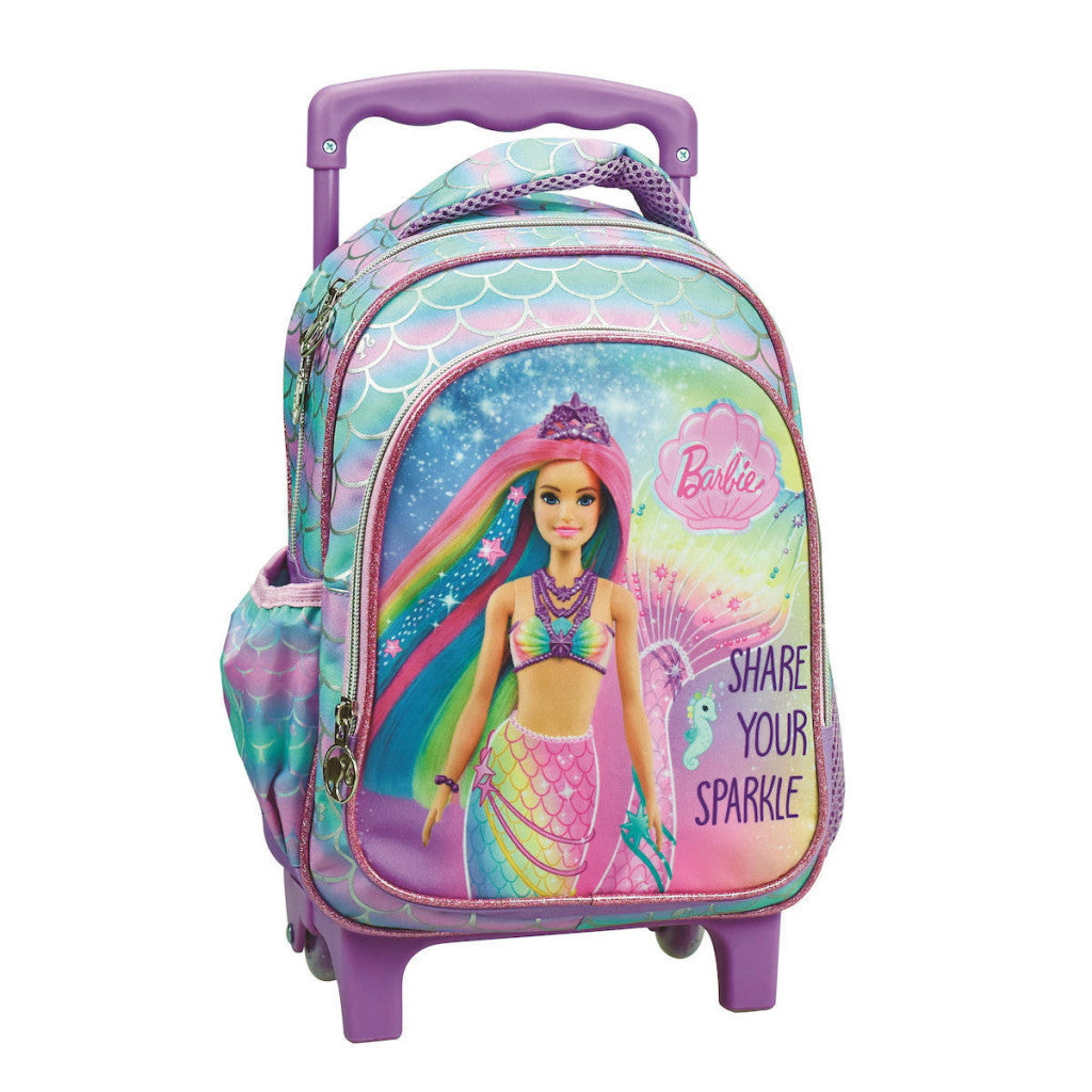 Barbie Sparkle rollender Kindergarten-Rucksack, Tasche 30 cm