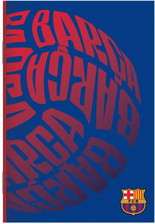 FC Barcelona Ball B/5 liniertes Heft, 40 Blatt