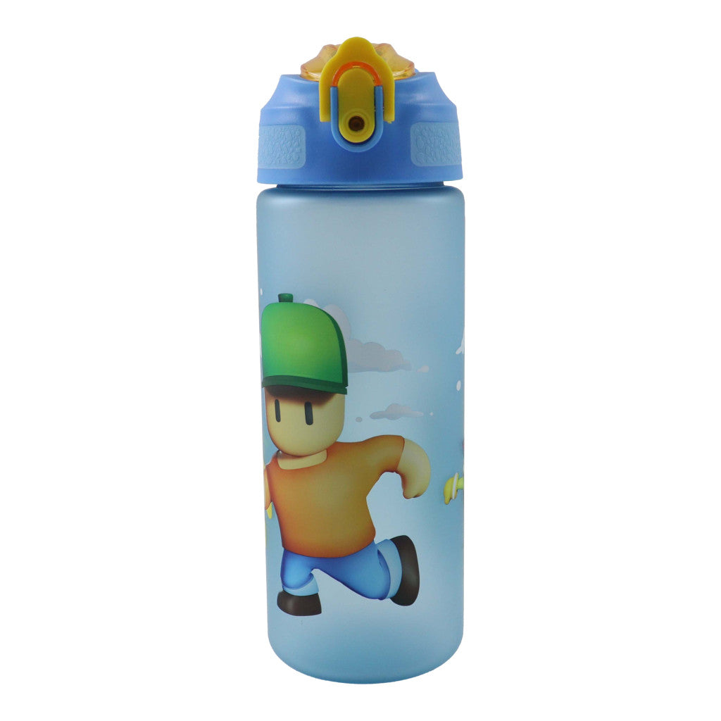 Stumble Guys Hat Plastikflasche mit matter Strohhalm 600 ml