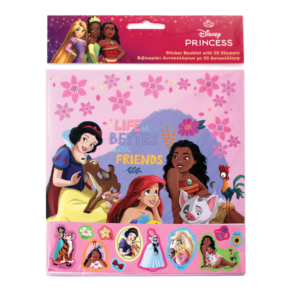 Disney Prinzessin Life Stickeralbum mit 50 Stickern