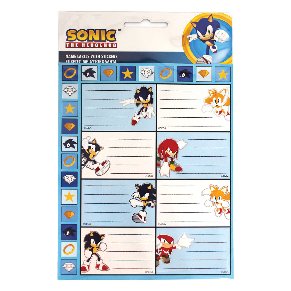 Sonic the Hedgehog Rings Notizbuch-Etiketten Aufkleber, 16 Stück